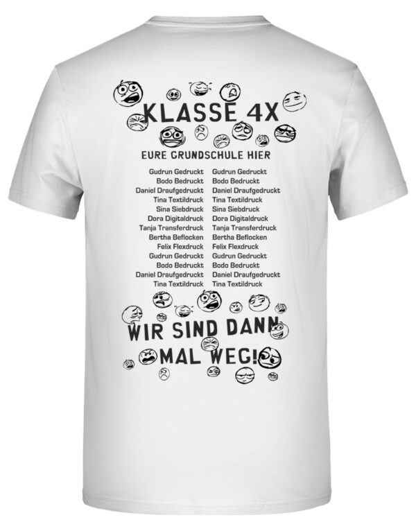 Grundschule Abschluss Shirts Namensliste Wir sind weg